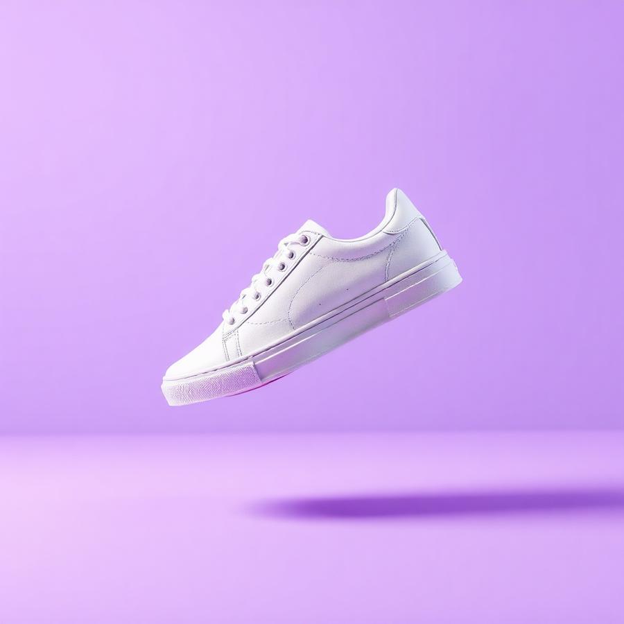 White sneaker product photo with background removed for ecommerce listing